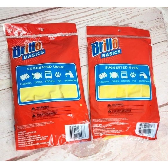 Brillo Basics Large Textured Grip Yellow Latex Reusable Gloves - Multi Purpose - Picture 5 of 8